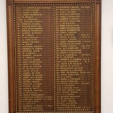 Commemorative plaque to Great North of Scotland Railway Company casualties in WW1