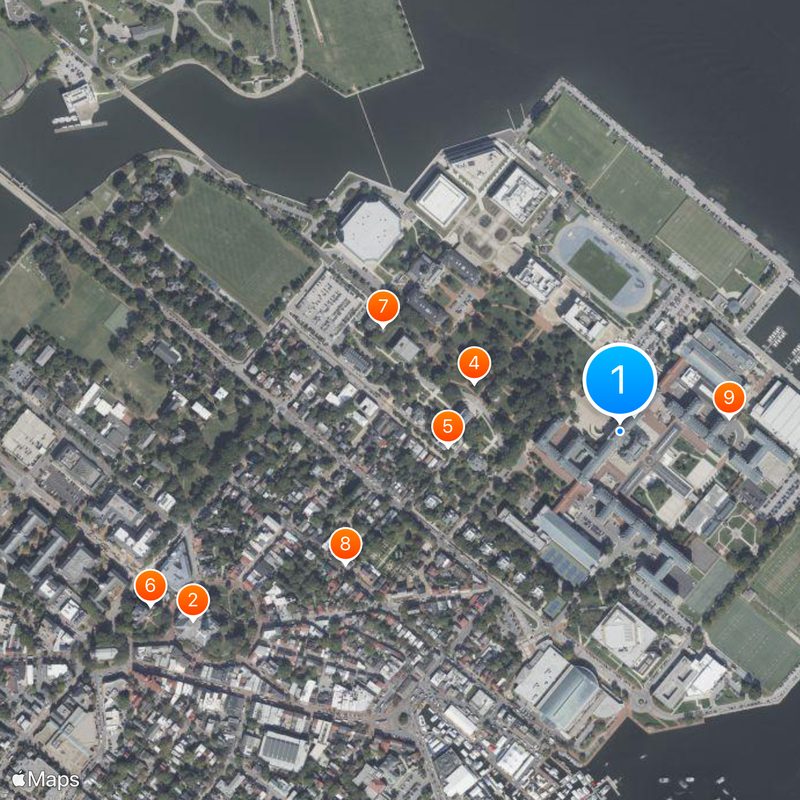 United States Naval Academy Map