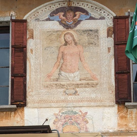 Catholic church building, mural, Work of art