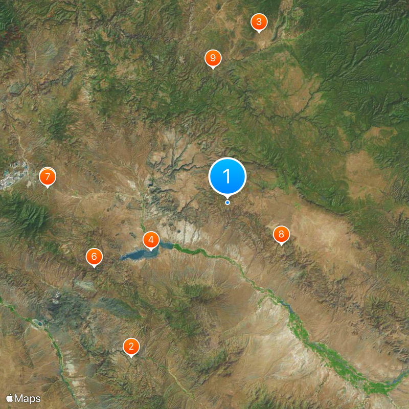 San Carlos Apache Indian Reservation Mapa