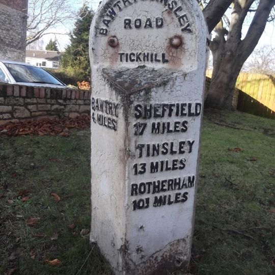 Milestone At Corner Of Westgate And Castlegate, Between The Police House And The Carpenters Arms