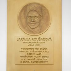 Jarmila Roušarová memorial plaque