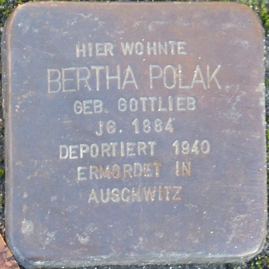 Stolperstein en memoria de Bertha Polak
