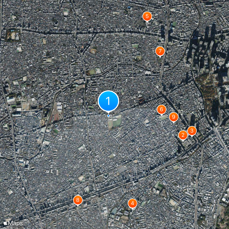 The Secondary School of the faculty of Education, the University of Tokyo Mappa