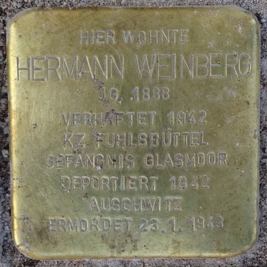 Stolperstein en memoria de Hermann Weinberg