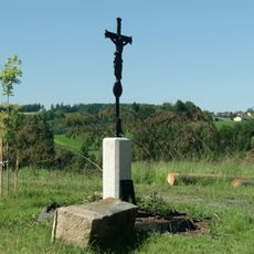 Gusseisernes Kruzifix im Helmbrechtser Ortsteil Buckenreuth