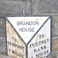 Milepost, Brandon House, E Woodcote Hall