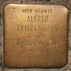 Stolperstein dedicated to Alfred Friedensohn