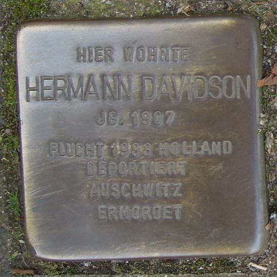 Stolperstein en memoria de Hermann Davidson
