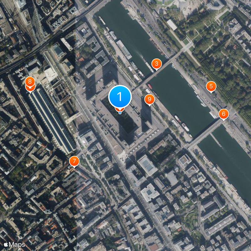 Biblioteca nazionale di Francia Mappa