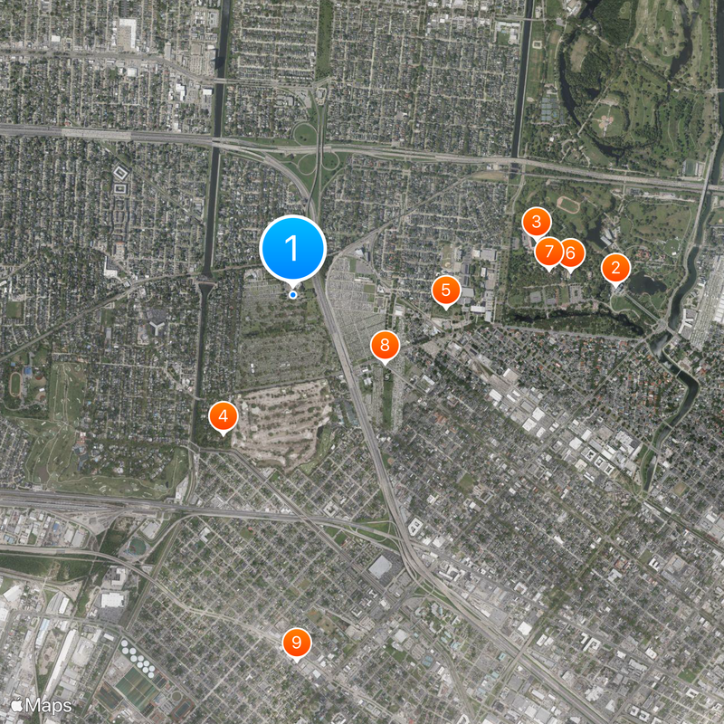 Metairie Cemetery Map