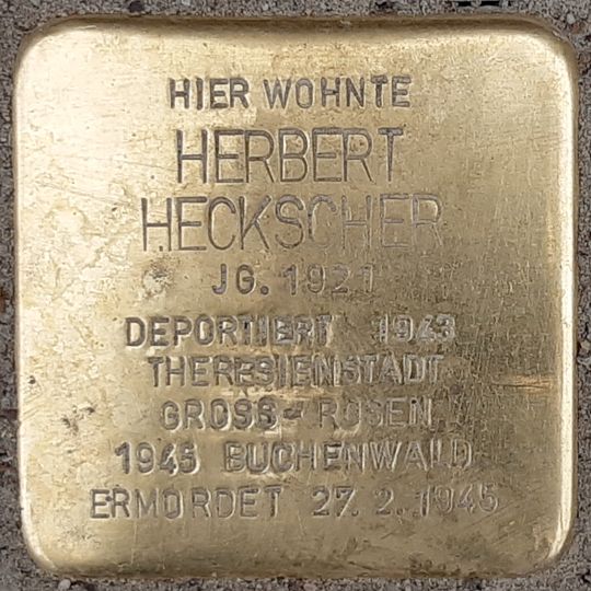 Stolperstein em memória de Herbert Heckscher