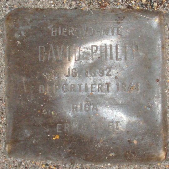 Stolperstein en memoria de David Philip