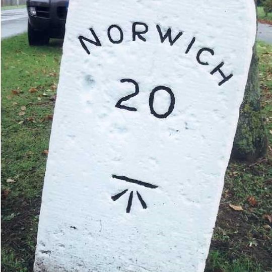 Milestone, 120yds W of Portal Avenue