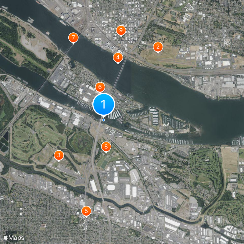 Interstate Bridge Mapa