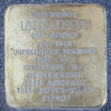 Stolperstein à la mémoire de Lotte Joseph