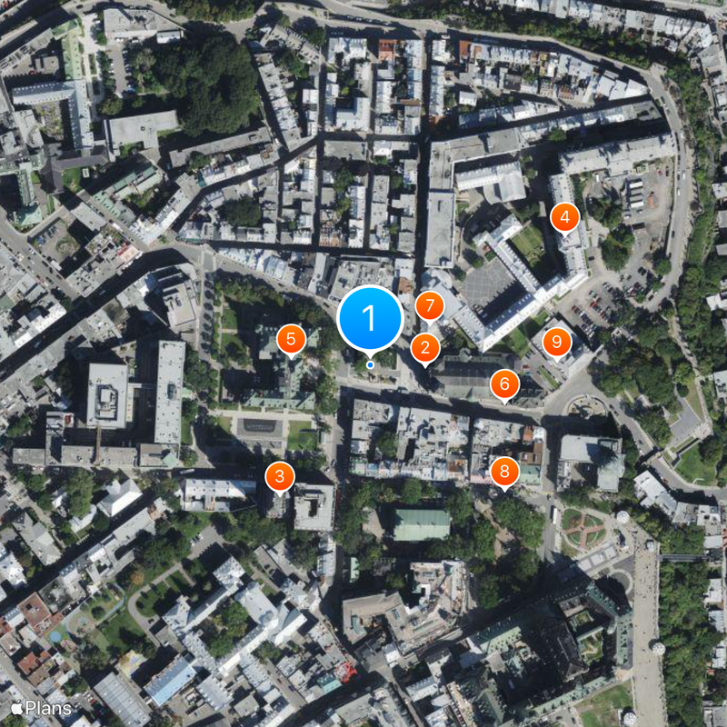 Centro histórico de Quebec Mapa