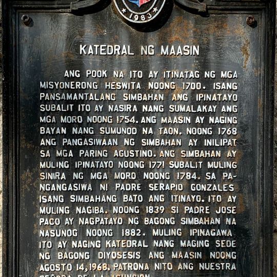 Cathedral of Maasin historical marker