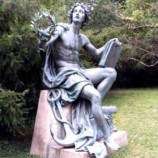 Socha Obchod v parku Lužánky v Brně