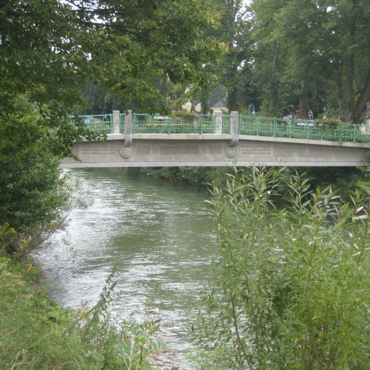 Fußgängerbrücke, Parksteg über die Schwarza