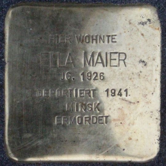 Stolperstein em memória de Ella Maier