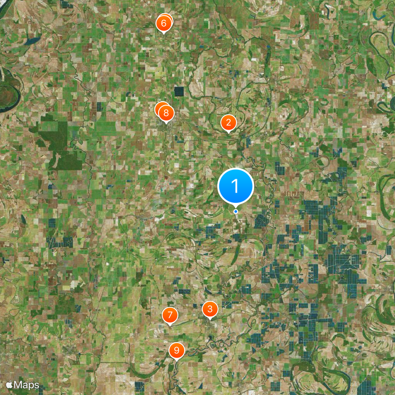 Sunflower County Map