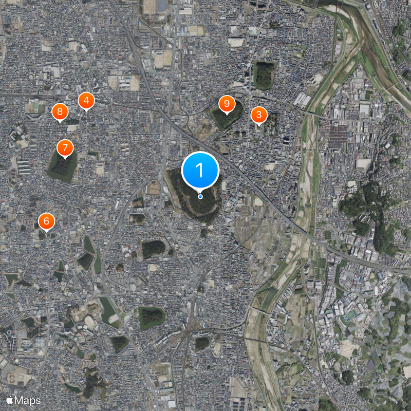 Mozu-Furuichi Kofun Group: Mounded Tombs of Ancient Japan Mappa