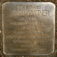 Stolperstein dedicated to Jacob ‚James‘ Gärtner