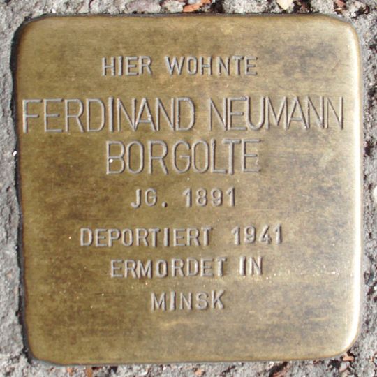 Stolperstein en memoria de Ferdinand Neumann Borgolte