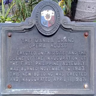The Manila Grand Opera House historical marker