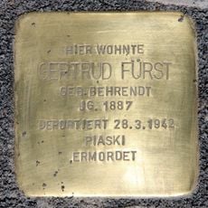 Stolperstein en memoria de Gertrud Fürst