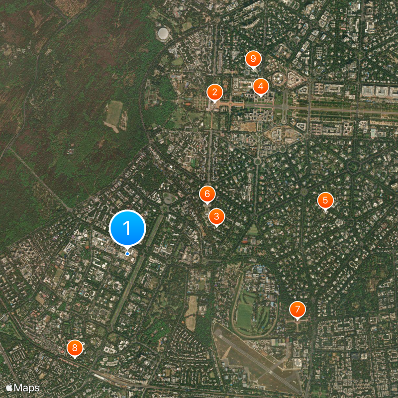 Embassy of the United States, New Delhi Map