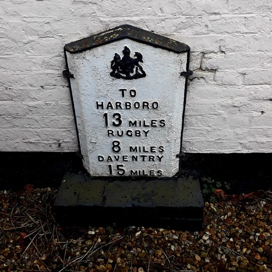 Milepost, wall of "The Springs"