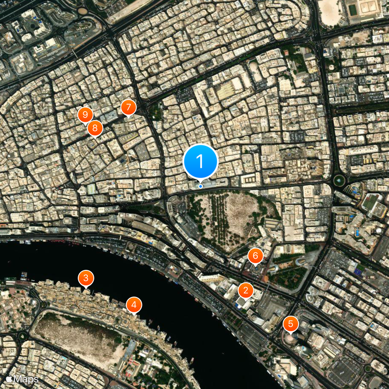 Metro van Dubai Kaart