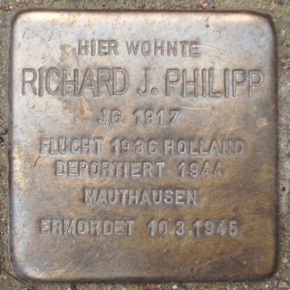 Stolperstein dedicated to Richard J. Philipp