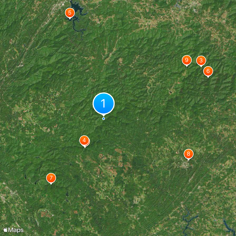 Springer Mountain Mappa