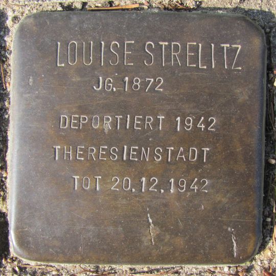 Stolperstein dedicated to Louise Strelitz