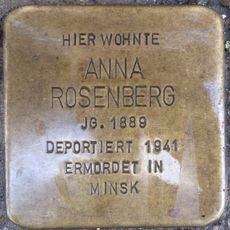 Stolperstein en memoria de Anna Rosenberg