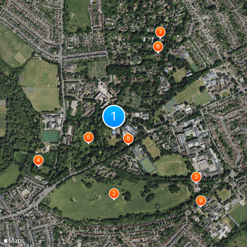 Headington Hill Hall Map