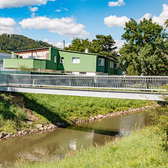 Lávka přes Svitavu u koupaliště v Blansku