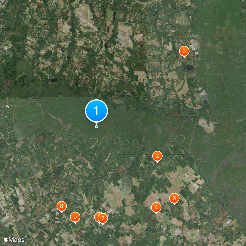 Park Narodowy Congaree Mapa