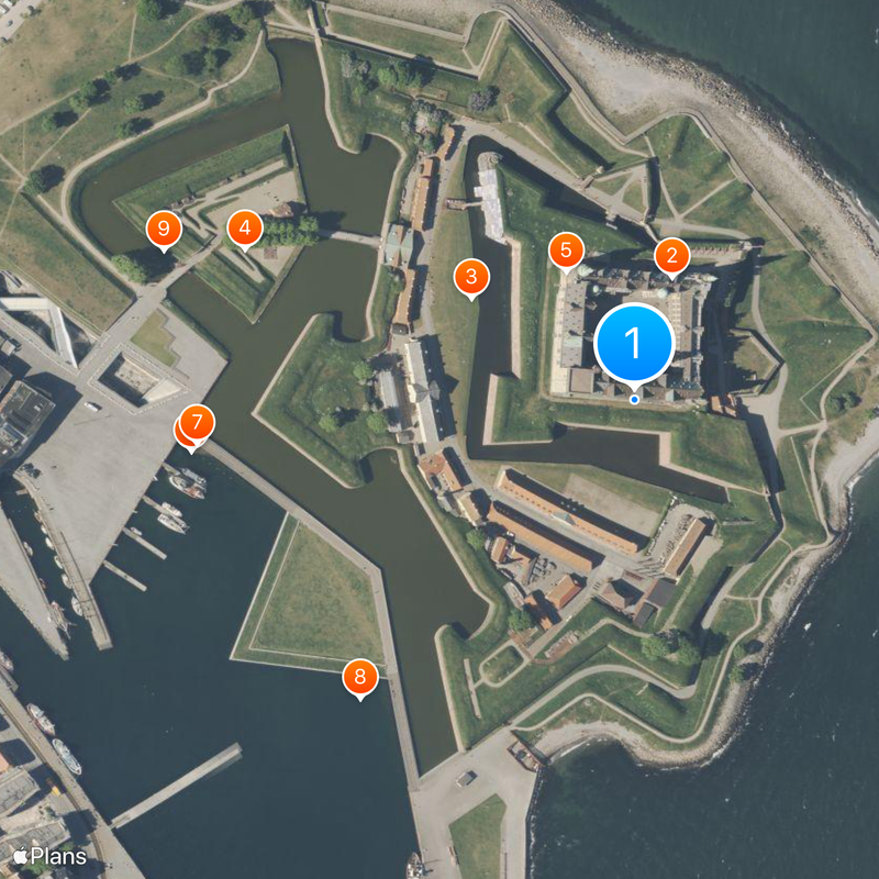 Castelo de Kronborg Mapa