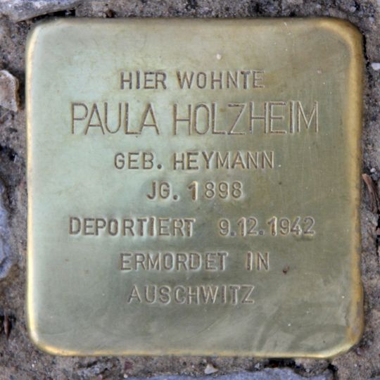Stolperstein en memoria de Paula Holzheim