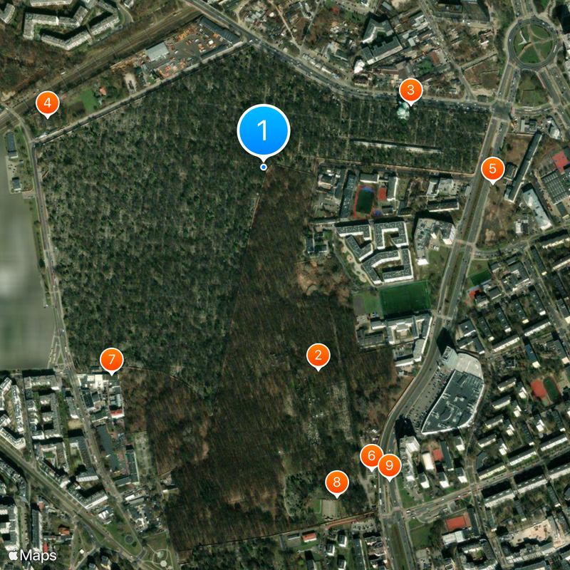 Powązki Cemetery Map