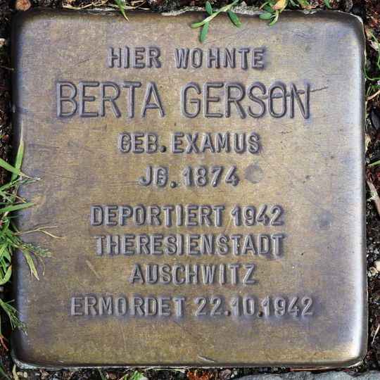 Stolperstein en memoria de Berta Gerson