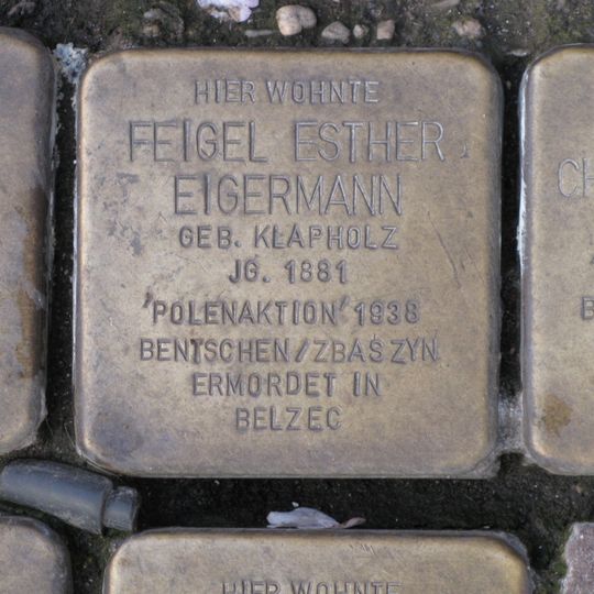 Stolperstein dedicated to Feigel Esther Eigermann