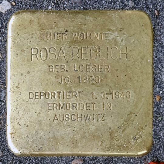 Stolperstein dedicated to Rosa Redlich