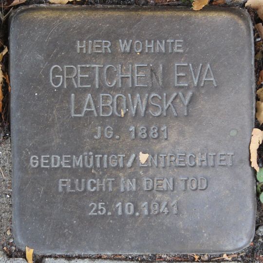 Stolperstein dedicated to Gretchen Eva Labowsky