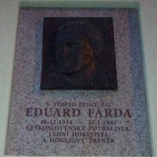 Pamětní deska Eduarda Fardy na domě Kaleckého 1629/5 v Židenicích
