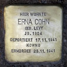 Stolperstein en memoria de Erna Cohn
